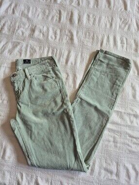 AG women's 28R light green the Stevie slkm syraight corduroy pants VGUC
